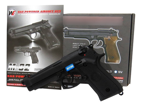 Pistola Airsoft M92 Std Full Metal We