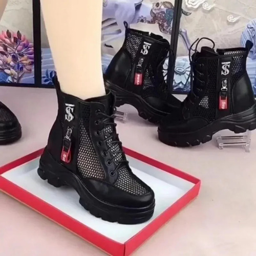 Botas Martin De Malla Hueca Para Mujer, Estilo Británico
