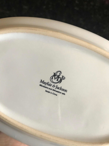 Salsera Blanca Marca Mayfair & Jackson (Usado)