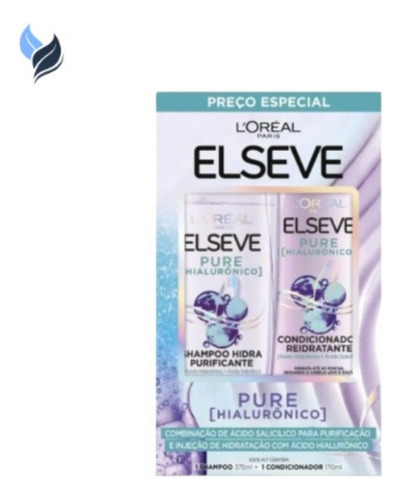 Kit Tratamento Elseve Pure Hialurônico Cabelos Leves Soltos