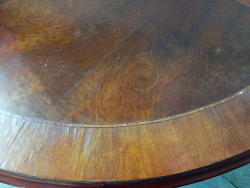 Mesa De Comedor Redonda Estilo Ingles Extensible Marrón Claro Marrón Claro (Usado)