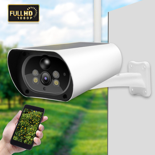 Ca Câmera Wifi Colorida 1080p Com Luz Solar Dupla