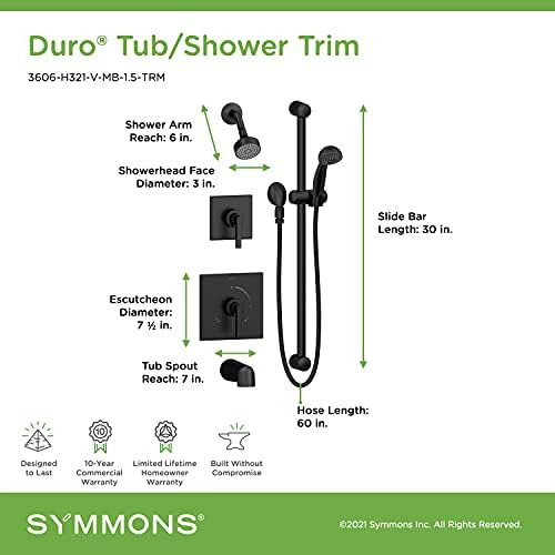 3606-h321-v-mb-1.5-trm Duro Bañera De 2 Manijas Y 1 Regadera