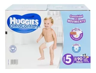 Pañal Huggies Ultraconfort Etapa 5 Niño 90 Pañales