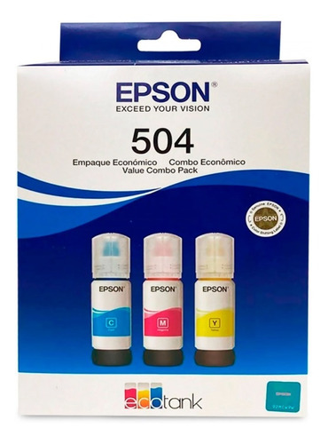 Kit De 3 Tintas Epson T504 (cyan, Magenta Y Amarillo)