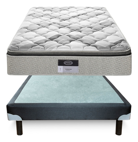 Colchón América Queen Size Ortopédico Más Box Modelo Yorker