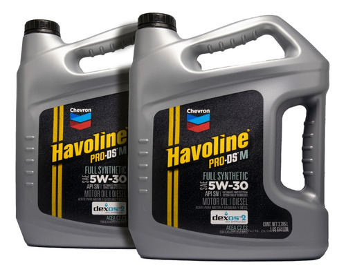 Havoline 5w30 Sintetico / Gasolina-diesel / 2 Galónes
