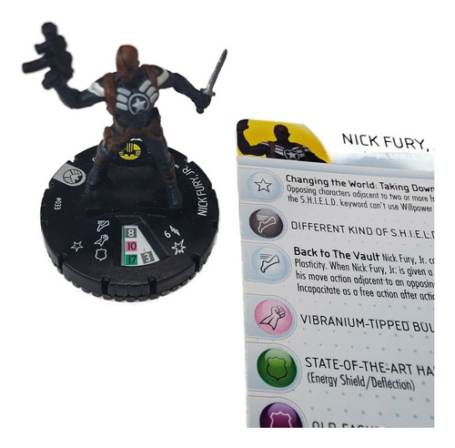 Nick Fury Jr #033 Marvel Heroclix Sin Tarjeta Darkside Tcg