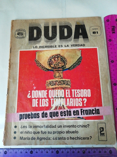 Revista Duda Lo Increíble Es La Verdad No 81 Enero 1973