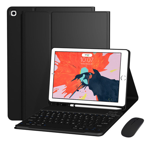 Teclado Bluetooth Mouse Com Capa Para iPad 5/6 Geracao A1893
