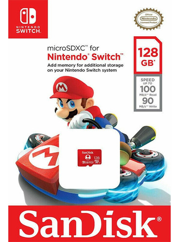 Tarjeta De Memoria Micro Sd Sandisk  Nintendo Switch 128gb