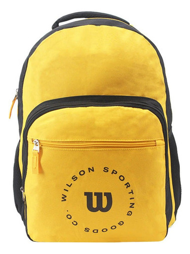 Mochila 17 Gym Escolar Big Urban Amarilla Wilson 65.011051ye Color Amarillo Diseño De La Tela Lisa