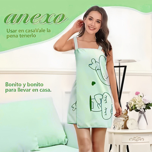 Batas De Baño De Microfibra Suave Absorbente Con Tirantes