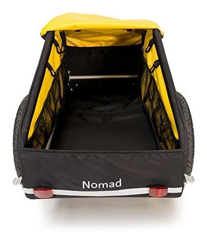 Imagen 4 de 8 de Remolque Para Bicicleta Amarillo / Negro