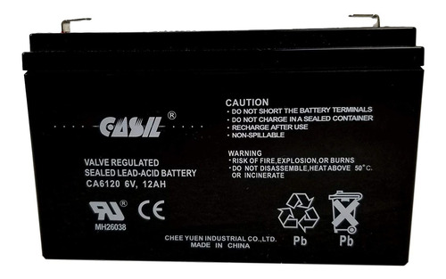 Casil - Bateria De Repuesto Para Agm Vrla  6 V  12 Ah 