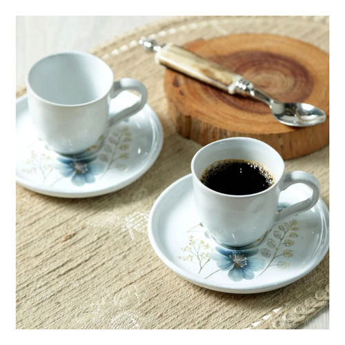 Conjunto com 6 Xícaras De Café com 6 Pires Bio Bella Porto Brasil