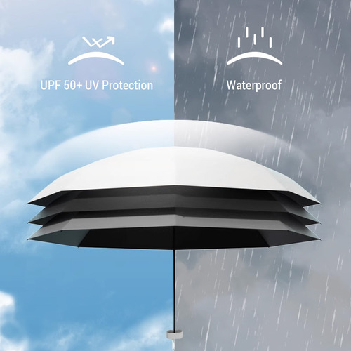 Parasol Plegable Compacto Con Funda En Forma De Cápsula