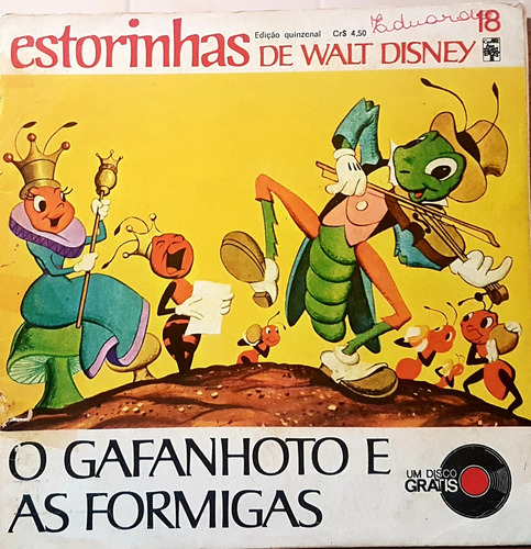 Compacto O Gafanhoto E As Formigas -  Walt Disney -  1970