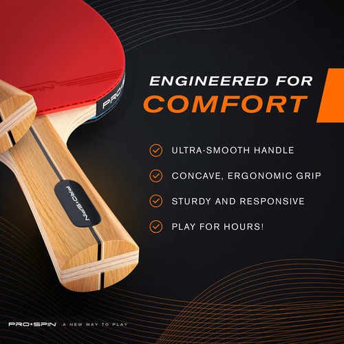 Set De Palas De Ping Pong Pro Spin De Alto Rendimiento Para