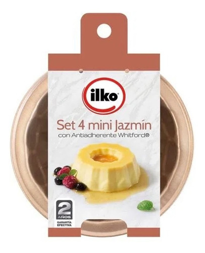 Set 4 Mini Jazmines 11 X 4 Cm. Antiadherente Cobre Ilko