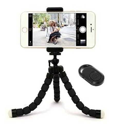 Tripode Flexible Rosca Camara Celular Araña 18cm Disparador