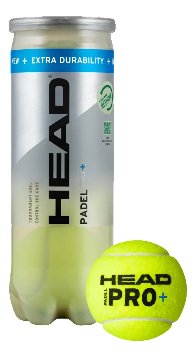 Head Padel Pro+ Pelotas Para Padel Bote Con 3 Pelotas