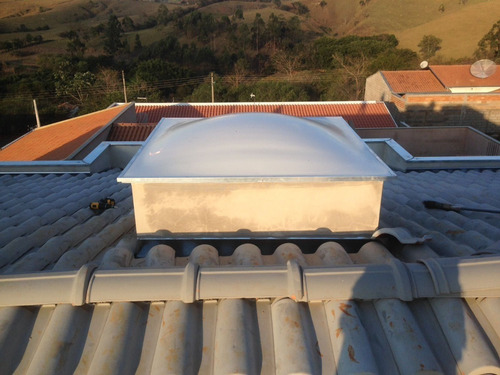 Domos Claraboia Acrilico Leitoso 1,20x1,20mt C/tela Msoquit.