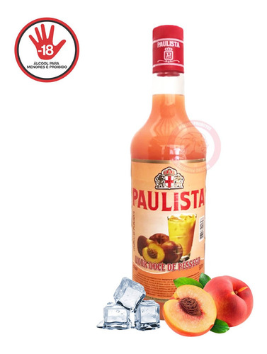 Bebida Alcoólica Batida Doce Licor De Pêssego 920 Ml