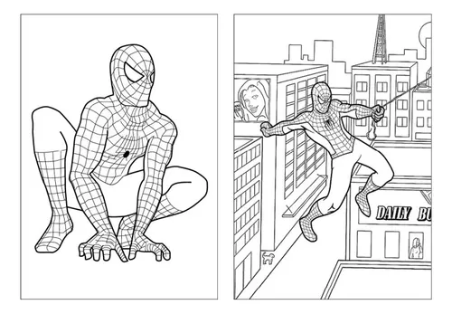 Livro Infantil 50 páginas para colorir - Homem-Aranha