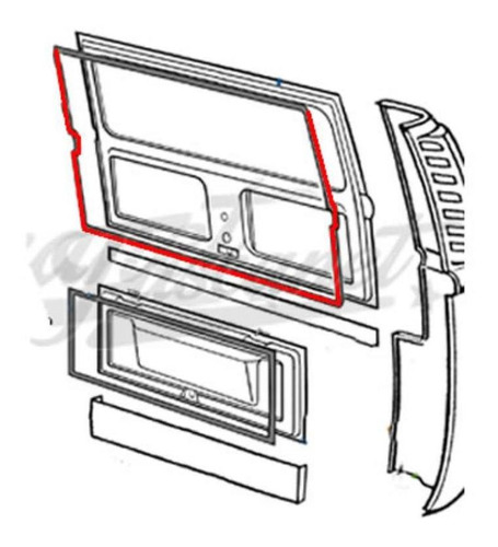 Vw Fusca Burlete Tapa Porton Trasero Valija Baul Kombi 57-97