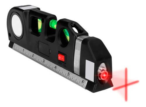 Nivel Laser 3 Burbujas Horiz Vert Cruz Cinta Métrica Regla