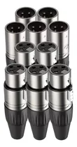 Comprar Kit 20 Plugs Roxtone Xlr Linha 10macho + 10femea Xp3fm 1x3p