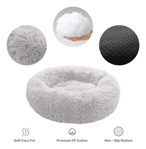 Nido De Gato Cama Antiestrés Super Cómodo Cojín Peluche 60cm