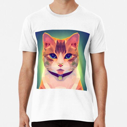 Remera  Gato De Arte De Diamantes Algodon Premium