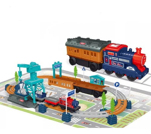 Imagen 1 de 5 de Pista De Tren Locomotora Electrico Juguete Para Niños