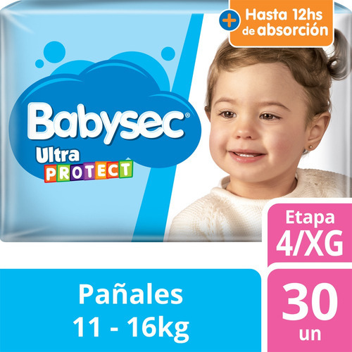 Pañal Babysec Ultraprotec Xg X 30 Unid. Tamaño XL