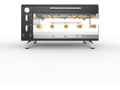 Churrasqueira Luxo Rotativa Elétrica 05 Espetos 220v - Preta
