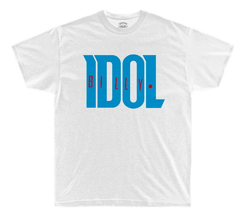 Remera Billy Idol - Logo Blue - Rock - Punk Rock