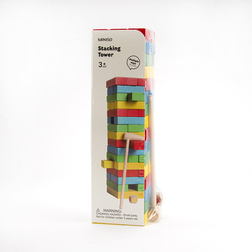 Miniso Torre De Bloques, Multicolor, Mediano Color Multi color