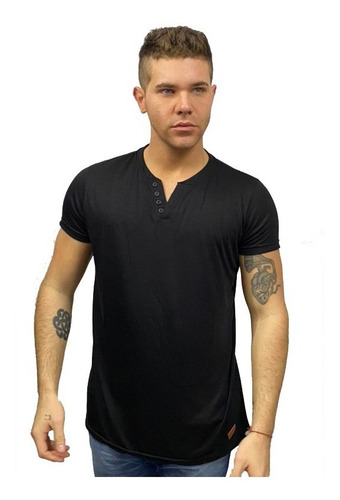 Imagen 1 de 1 de Remera Manga Corta Botones Adefa Liso | Moha (112491)