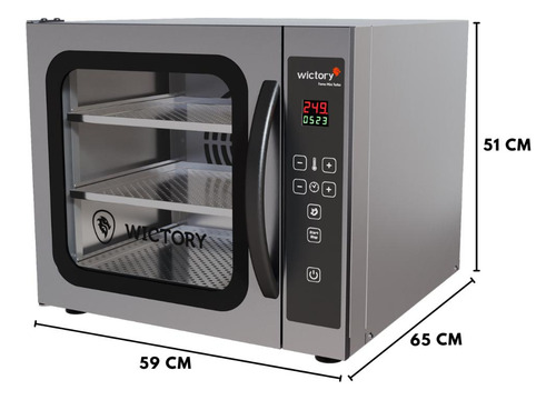 Forno Mini Convector 60 Lt Para Bolo 3 Assadeiras Wictory