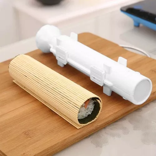  Kit de fabricación de rollos de sushi – Rollos de sushi hechos  en casa fáciles por el kit de rodillos de sushi, el mejor juego de máquina  para hacer sushi, bazuca