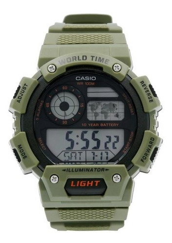 Reloj Casio Ae-1400wh-3av Crono-alarma 100m Sumergible Local