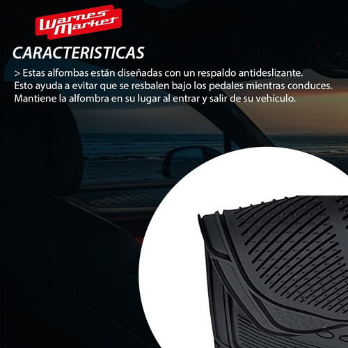 Imagen 3 de 8 de Juego Cubre Alfombras Goma Auto 4x4 Universal 3 Piezas Grues