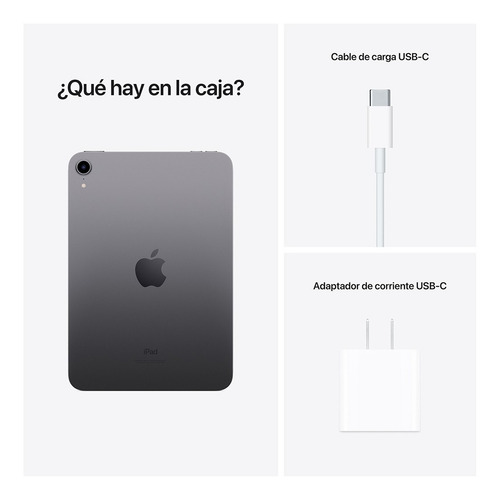 Imagen 10 de 10 de Apple iPad mini (6ª generación) 8.3" Wi-Fi 256GB A15 Bionic - Gris espacial