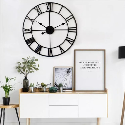 Reloj De Pared Vintage 47 Cm 3d Grande Retro Hierro