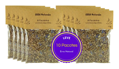 10 Pacotes Chá De Alfazema Comercial | Lavandula Officinalis