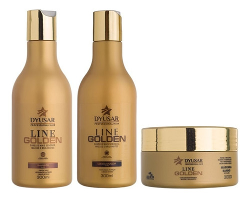  Kit De Hidratação Profunda Banho De Ouro Line Golden Dyusar