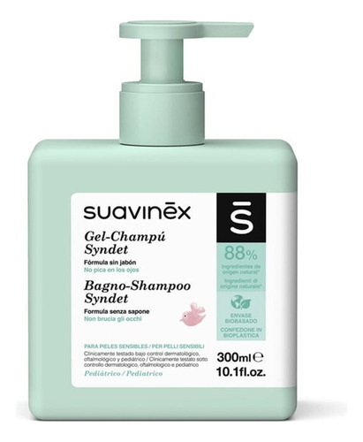 Gel Shampoo Syndet Sin Jabón P/piel Pelo Bebé Suavinex 300ml