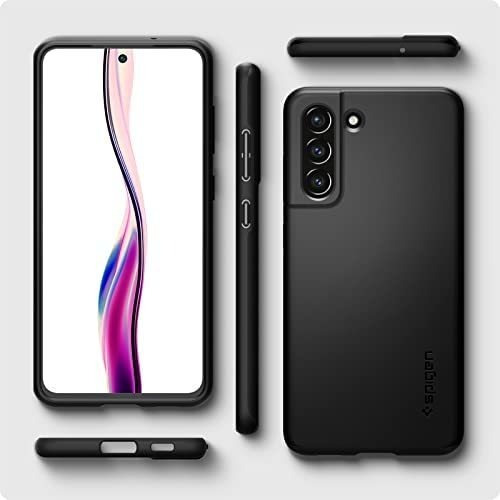 Imagen 7 de 7 de Funda Spigen Thin Fit Para Galaxy S21 Fe - Negro